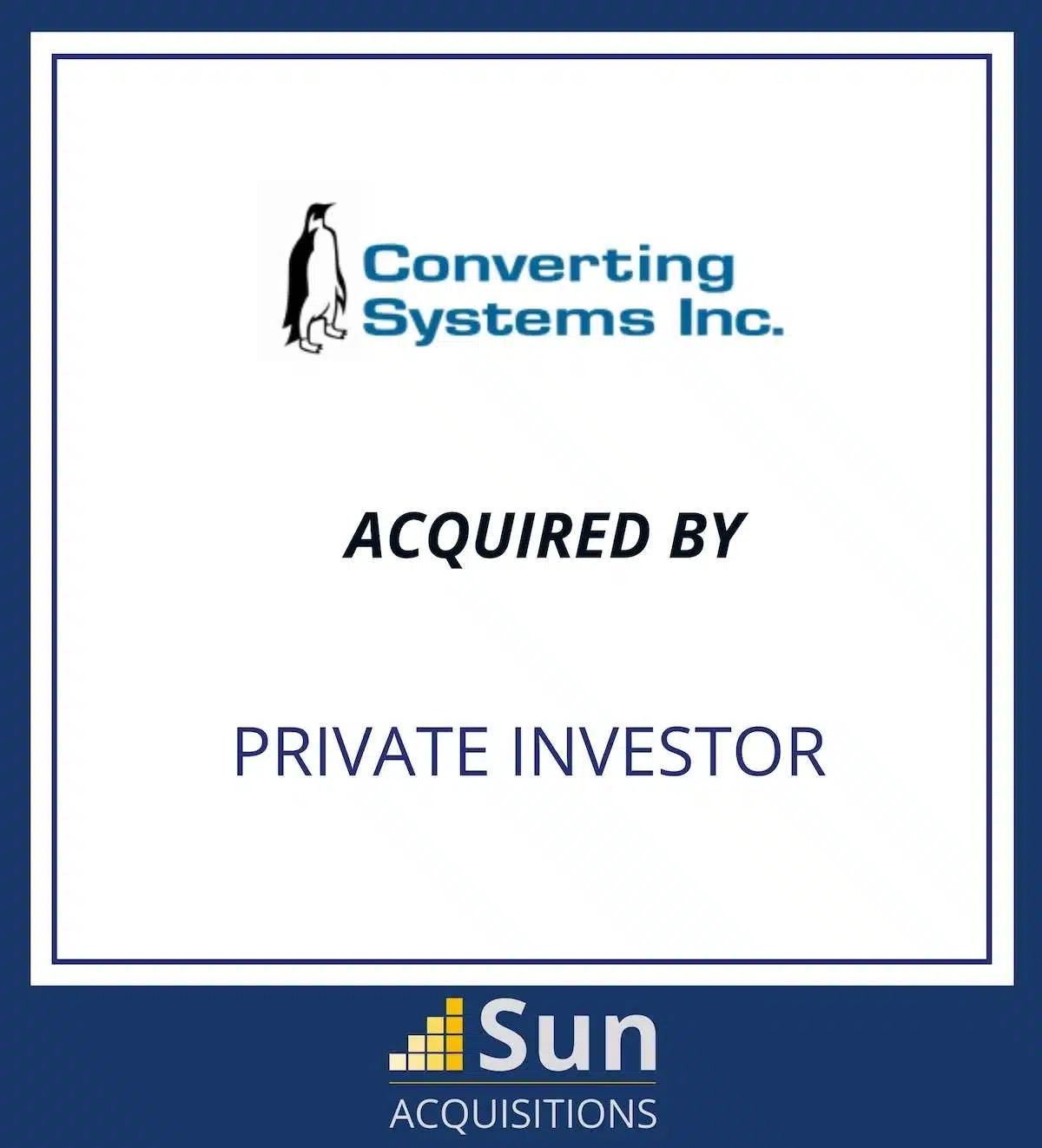 Convert Systems Group Sold Businesses | Sun Acquisitions | Chicago M&A